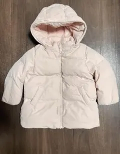 ユニクロ フード付きピンクダウンコート　キッズ　90