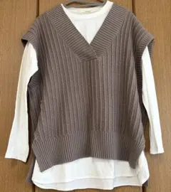 SHOO LA RUE ニットベスト　ロンT セット　Mのサムネイル