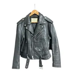 80s vintage レザーダブルライダースジャケット 黒