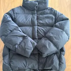 ユニクロ パウダーソフトダウンジャケット ブラック XL