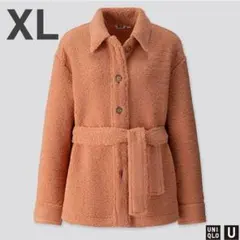 ユニクロユー ボアフリースショートコート XL LIGHT ORANGE
