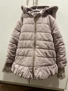 SLAPSLIP 薄紫色 星刺繍 フード付き中綿コート