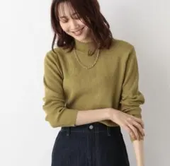 グローバルワーク　リブハイネックニット M