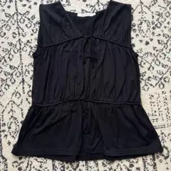 MOUSSY ティアード ノースリーブ ブラックのサムネイル