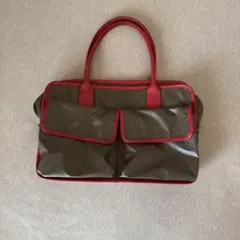 ゲラルディーニ　赤パイピングが素敵なバッグ　美品のサムネイル