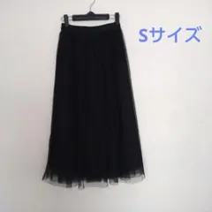 コルザ シフォンフレアスカート 黒 Sのサムネイル