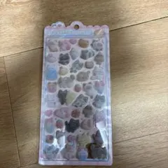 フワフワドロップシール　ボンボンドロップシール　フロッキー　ねこ　クーリア