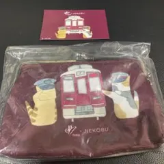 阪急電鉄×猫部　猫車掌さんと猫駅員さんのがま口　未使用