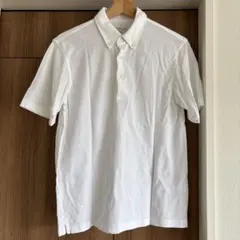 無印良品　鹿の子編み　半袖ポロシャツ　メンズ　ホワイト　白　Sサイズ