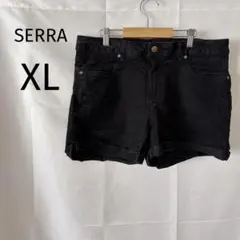 SERRA【XL】ブラック ショートパンツ 14 ブラックジーンズ デニム