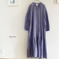 niko and... 楊柳切り替えワンピース　9600