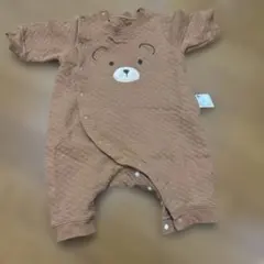 UNIQLO ベビー キルトカバーオール くま ブラウン 60cm