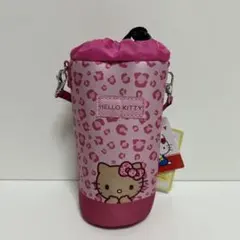 日焼けキティ レオパード柄ピンク ペットボトルホルダー