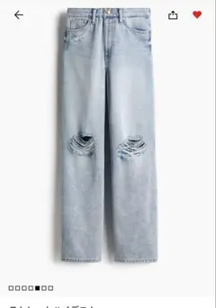 Ｈ＆Ｍ　ストレートハイデニム ライトブルー 38