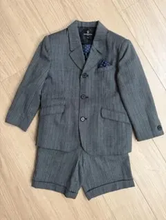 120 子供　スーツ　卒園式　サスペンダー付き