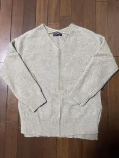 nano universe ベージュ Vネックセーター