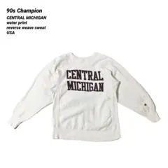 90s Champion ミシガン 染み込み リバースウィーブ スウェット