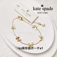 B582/kate spade/クリア クリスタル バタフライ ブレスレット