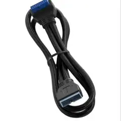 Sleeved Right USB 3.0 Cable (Black, 50cm