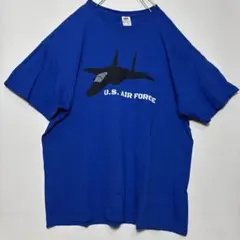 美品フルーツオブザルーム U.S. AIR FORCE Tシャツ ブルー 2XLのサムネイル