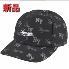 【新品】Supreme Monogram 6-Panel キャップ ブラックのサムネイル