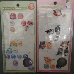 ボンボンドロップシール　和柄　だるま　和ねこ