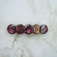 レジン ドライフラワー バレッタ ヘアクリップ ハンドメイド