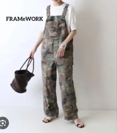 FRAMeWORK カモフラ　サロペット　ユーズド加工　アメカジ　フレームワークのサムネイル