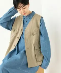 パーリッシィ♡コットンヘンプポケットベストのサムネイル