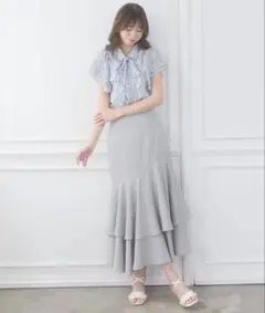 キラキラレースアップマーメイドスカート