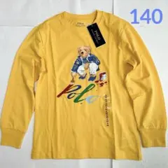 新作◇ラルフローレン ポロベアロゴコットン Tシャツ イエロー S/140