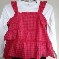 ピンク赤フリルタンクトップのサムネイル