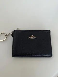COACH ブラック　コインケース パスケース IDウィンドウ付き
