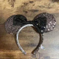 【値下げ】ブラウン×ブラック カチューシャ スパンコール ディズニー