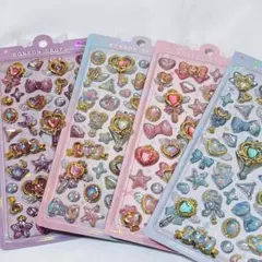 正規品　ボンボンドロップシール　マジカルボンボン　４種類　レインボー　ピンク　紫