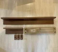 MUJI 無印良品　壁に付けられる家具 フック 棚30㎝88㎝ 長押44㎝ 6点のサムネイル
