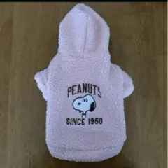 PEANUTS フリース 犬服 Mサイズ ピンク