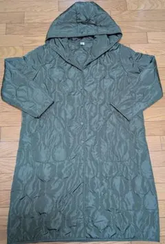 5L オリーブグリーン フード付き キルティングジャケット