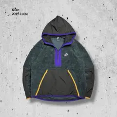 美品NIKEナイキボアフリースジャケットハーフジップフーディースウッシュ