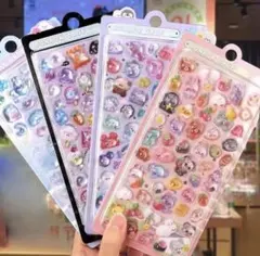 残りわずか！激安！可愛い♡ぷくぷくシール ボンボンドロップ風シール　4枚セット