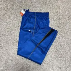 *PUMA *トライアルパンツ*ピステパンツ *L *青 サイドジッパー*