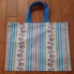花柄　ストライプ　レッスンバッグ　音楽　通園　通学　　ご入園準備