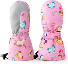 ⚫︎スノーグローブ キッズ 雪遊び スキー 手袋 ミトン 厚手 防水 アウトドア