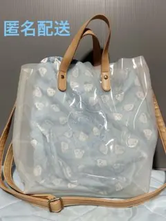 ハチワレ柄クリアバッグ