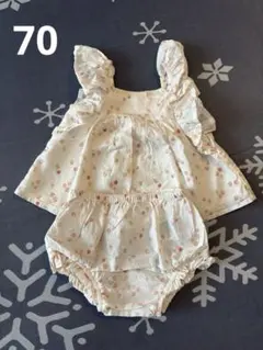 美品）baby gap　イチゴ柄セットアップ　6-12　70cm