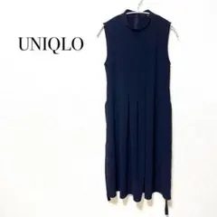 UNIQLO ネイビー ノースリーブ ワンピース