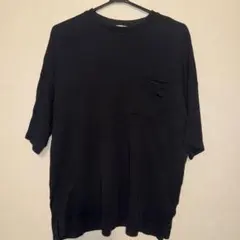 GU オーバーサイズ ポケットTシャツ ブラック