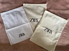 ZARA ロゴ入り布製ショッパー 3枚セット　まとめ売り