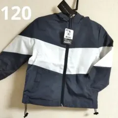 120☆撥水＆アルミ加工　ジャンパー　フードつき　アウター　濃灰　❇新品❇上着❇