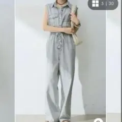 ANDREA&Co ポケットデザインデニムオールインワン - メルカリ